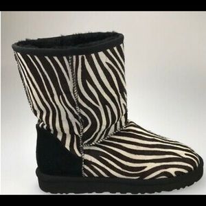 Zebra Hair Print UGG boots